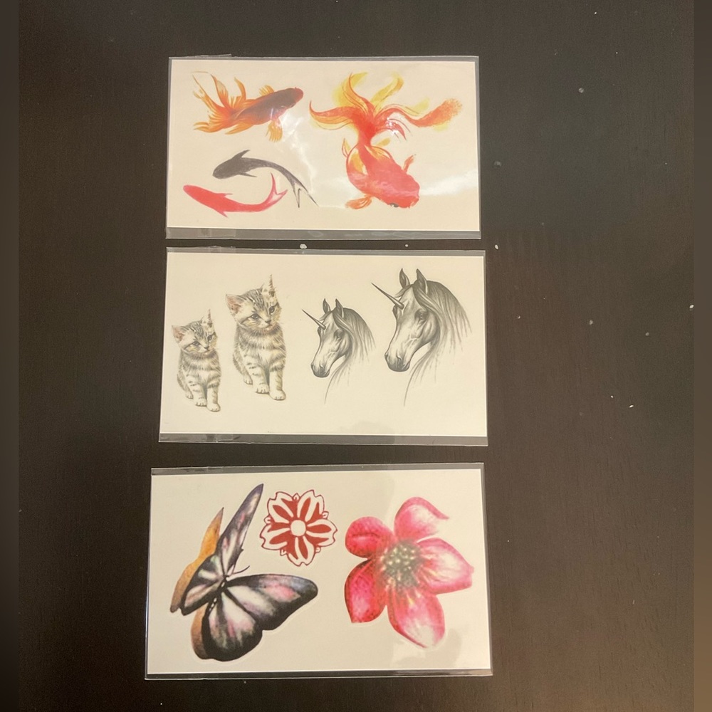 washable tattoos/ temporary tattoos